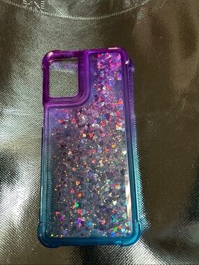 Ombré waterfall glitter/hearts Liquid Samsung Phone Case A41/Samsung S20 FE case